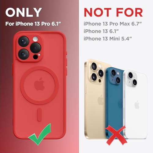 Coque iPhone 13 Pro MagSafe fine antichoc translucide mate rouge - 2