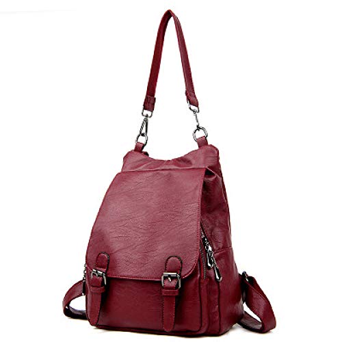 Bolso De Hombro Retro Femenino Sección Media Mochila Multifunción Juvenil Versión