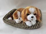 PawFection Pets Cavalier King Charles Dog, Realistic, Lifelike Stuffed Interactive Nodding Pet Toy, Companion Pet Puppy with 100% Handcrafted Synthetic Fur