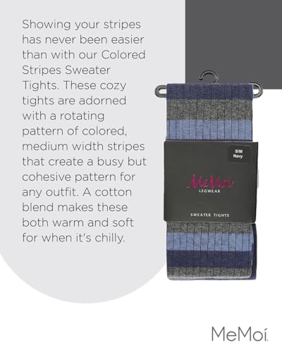 Image of MeMoi Colored Stripes Cotton Blend Sweater Tights