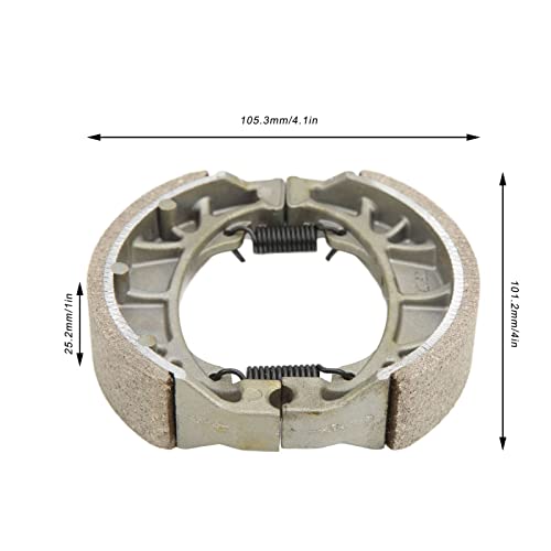 Aramox Trommelbremsbacke Hinten 105mm für GY6 50ccm Roller Moped ATV (Ersatz für 139QMB) - Hinterrad Bremsschuh aus hochfestem Faserstoff