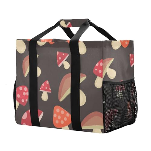 Cute Mushroom Large Beach Bag Waterproof Beach Tote Bags for Women Travel Gym Pool2