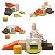 BanaSuper Schaumstoff-Kletterblöcke für Kinder, Schaumstoff Bausteine XXL, EN71-zertifiziert & rutschfest, Kinder Montessori Spielzeug, Waschbare Hülle für Indoor-Spaß, Baby Soft Playset(Bunt)