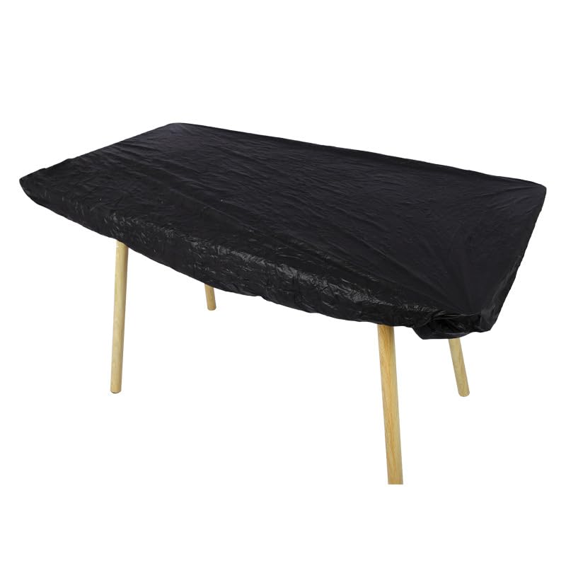Disposable Fitted Massage Table Sheets PE Bed Covers with Elastic Black, Pack of 10pcs