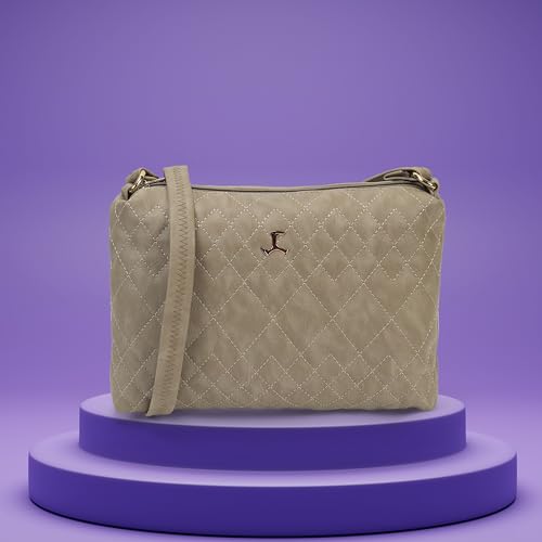 Image of Mochi Women Casual PU Soft Body Zipper closure Quilted Sling Bag