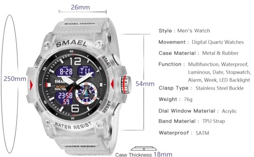 Image of Gosasa Men's Watches Multi Function Military S-Shock Sports Watch LED Digital Waterproof Alarm Watches