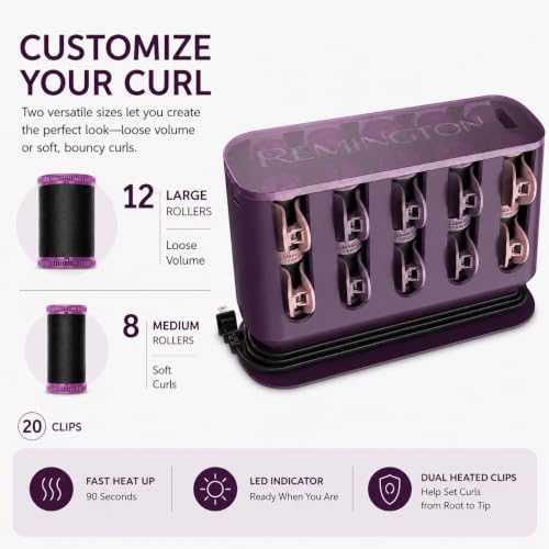 Image of Remington Pro Hair Setter Hot Rollers, Curlers With Thermaluxe Advanced Thermal Technology