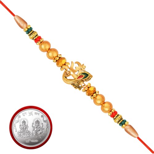 Image of De Marquis Fancy Rakhi Gift Set for Brother /Bhai /Bhaiya /Bhabhi /Sister /Kids Happy Rakshabandhan (1 Rakhi + 1 Coin)