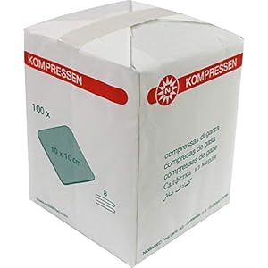 Nobatop gaaskompres nonwoven 8-laags 10x10cm 100 stuks