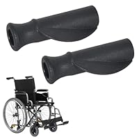 Colexy 2 Stück Komfort Rollatoren Handgriffe, Ergonomisch Geformt, Gummihandgriffe, Rollatorengriff, Rollatorenhalter, Rechts und Links, Handfasser für Mobilitätshilfe, φ 22 mm (Schwarz)