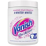 Whiter whites + amazing stain removal white clothes up to 3 shades whiter, lifting away stand out stains from makeup to coffee Chlorine bleach free formula You choose how to use it: pre-treat, soak or add one scoop in every wash Safe on everyday fabr...