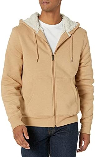 Amazon Essentials Hoodie For Men, Sherpa-Lined Full-Zip Fleece Sweatshirt