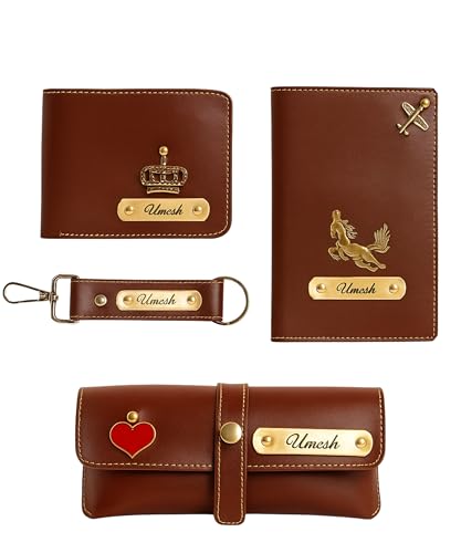 Dream Gift GLORE Your Name Leather Unisex Customized Passport Hol...