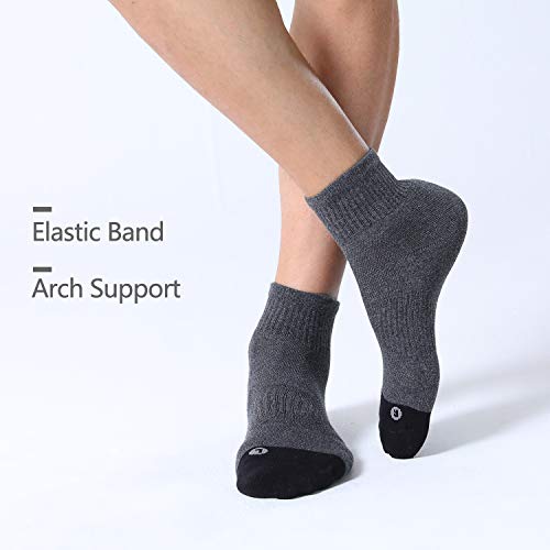 FITRELL 6 Pack Men's Athletic Ankle Socks Cushioned Sports Running Socks 7-9/9-12/12-15
