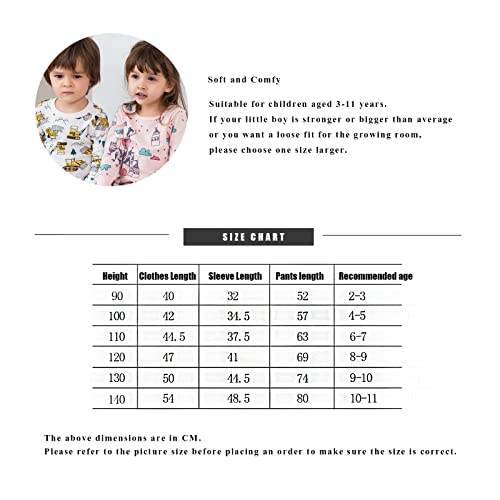 Qingzhuan Baby Girls Pigiama Set Castle Manica