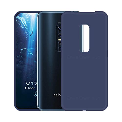Image of Case Creation Luxurious OG Series for Vivo V17 Pro Case Cover,Anti-Dirty Slim Case Frosted Matte Cute Candy TPU Raised Bezel (Splash of Color) Back Cover for Vivo V17 Pro -Navy Electric Blue