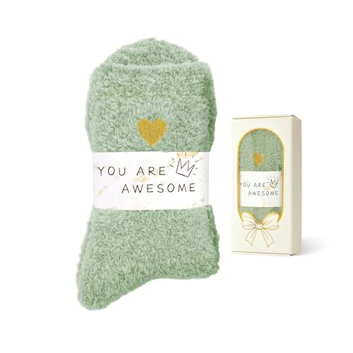 Image of American Trends Coral Fleece Cloud Fuzzy Socks Ultra-Soft Warm Sleep Socks Cozy Unisex Self-Care Gifts Boo Basket Stuffers