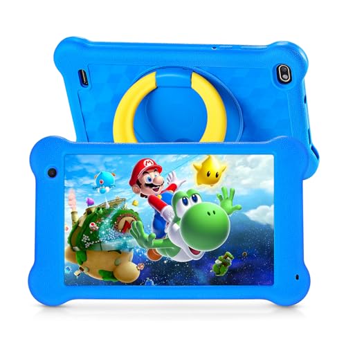 Kids Tablet, 7 inch Eye Protection IPS Screen, 2GB RAM 32GB ROM Toddler Tab, WiFi, Dual Camera,Games, Parental Control Android 11 Tablet for Kids with Kids-Proof Case (Blue)