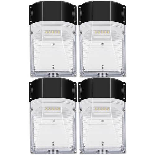 hykolity Update 30W LED Wall Pack Light with Photocell, 3450LM 5000K Daylight Dusk to Dawn 120V LED...