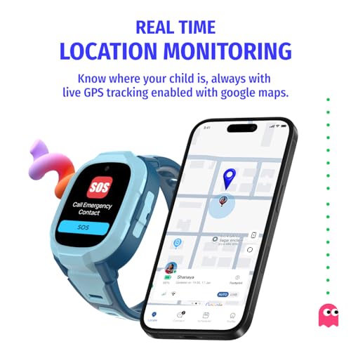 Image of Noise Junior Explorer 2 Smart Watch for Kids with 4G SIM Compatible, 2-Way Video & Voice Calling, Geofencing, Real Time Location Monitoring via Google Maps, IP68, SOS Emergency Alerts (Frost Pop)