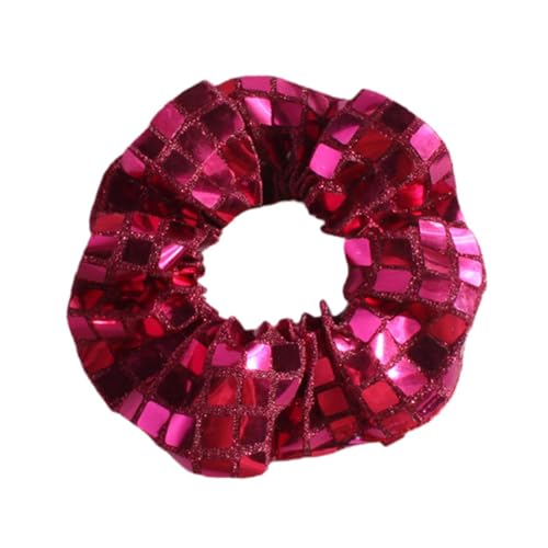 Colcolo Hair Scrunchie Disco Lazo de pelo de moda para Club Cumpleaños Fiesta de baile año Nuevo