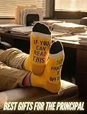InnoBeta Principal Appreciation Gifts for Women for Principal's Day, Retirement, Christmas, One Size Crew Socks - If You Can Read This, This Principal is Off Duty