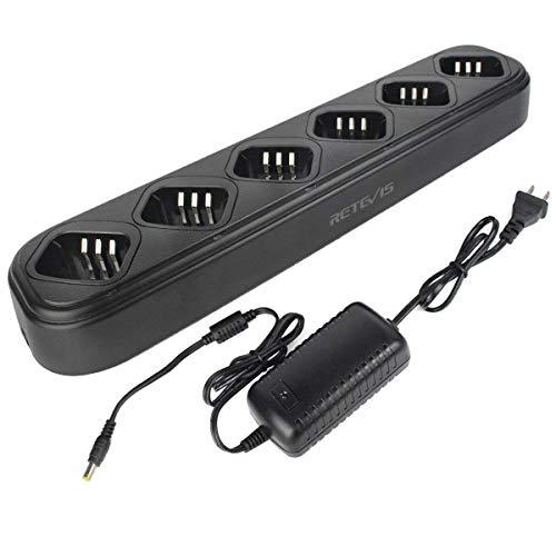Retevis Six Way Multi Unit Charger Two Way Radio Gang Charger Walkie Talkie Charging Station Compatible Baofeng UV-5R BF-F8HP Retevis RT-5R RT-5RV TYT TH-F8 Walkie Talkies (1 Pack) Retevis Six Way Multi Unit Charger Two Way Radio Gang Charger Walkie Talkie Charging Station Compatible Baofeng UV-5R BF-F8HP Retevis RT-5R RT-5RV TYT TH-F8 Walkie Talkies (1 Pack)