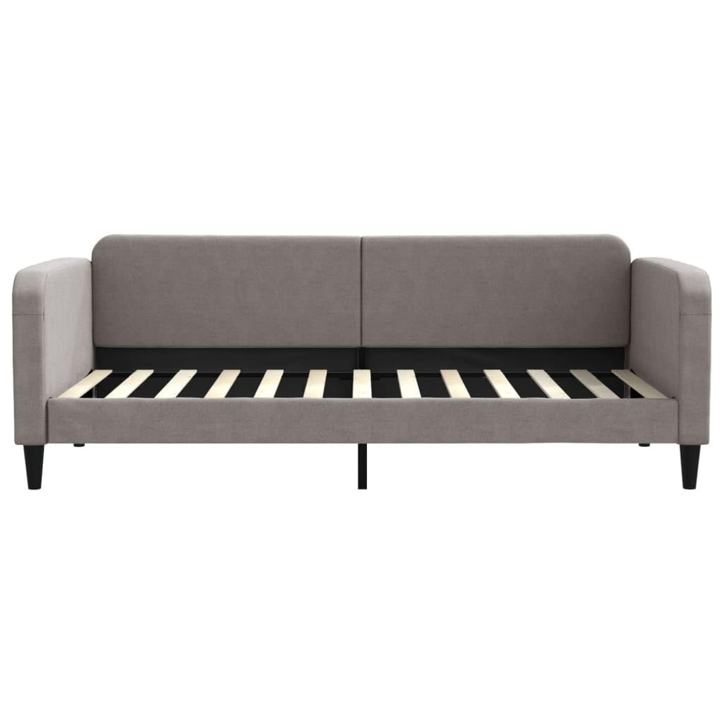 Brokky 354036 Letto da Giorno Tortora 90x200 cm in Tessuto Divano Letto,Giroletto, Singolo, Matrimoniale, Moderna