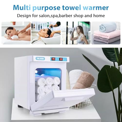 Towel Warmer, Towel Heater Cabinet, Heated Towel Steamer Quick Heating Towel Warmer with Towel Clip Fast Heating to 202 F, Large Capacity Beauty Towel Warmer for Spa, Facials, Shaving (White) - Image 6