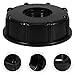 PRETYZOOM 4pcs Black 60mm Tote Replacement Lid with Dual Threaded Center Hole, Plastic Water Tank Cover Compatible with Industrial Liquid Storage, Bucket Pail Cap