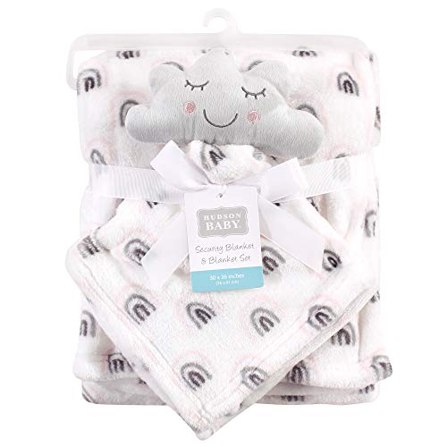 Image of Hudson Baby Unisex Baby Plush Blanket with Security Blanket, Cloud Girl, One Size