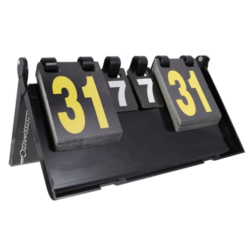 Marcador de puntuación duradero BESPORTBLE para baloncesto, voleibol y tenis de mesa, flipper de marcación fácil de usar con diseño resistente de cartón y plástico para eventos deportivos y juegos miniatura 1