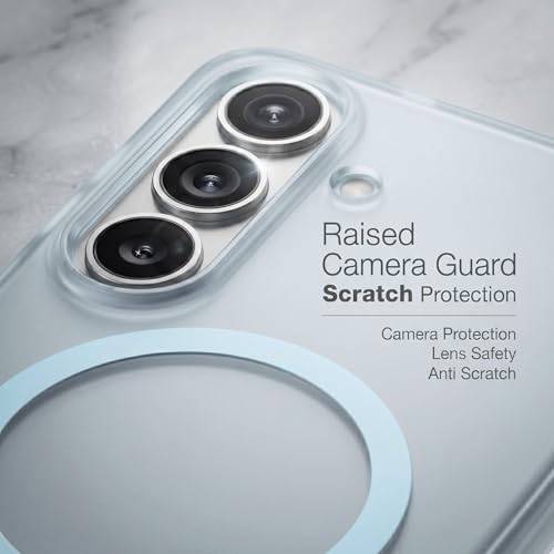 Image of amazon basics Luxury Paper Thin Case Cover for Samsung Galaxy A55 5G | Matte Finish | Compatible with magsafe | (Blue, Samsung Galaxy A55 5G)