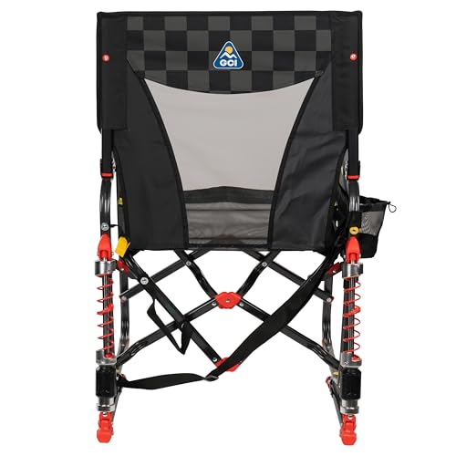 Silla Mecedora Ajustable para Camping y Deportes al Aire Libre NASCAR GCI Outdoor | Silla Mecedora Plegable Portátil con Reposabrazos Durables, Amortiguadores Ajustables y Porta Bebidas miniatura 4