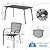 AECOJOY 5 Piece Outdoor Table and Chair, Patio Outdoor Dining Set with 1.73" Umbrella Hole, Patio Table and Chair Set of 4 for Garden,Bistro,Deck