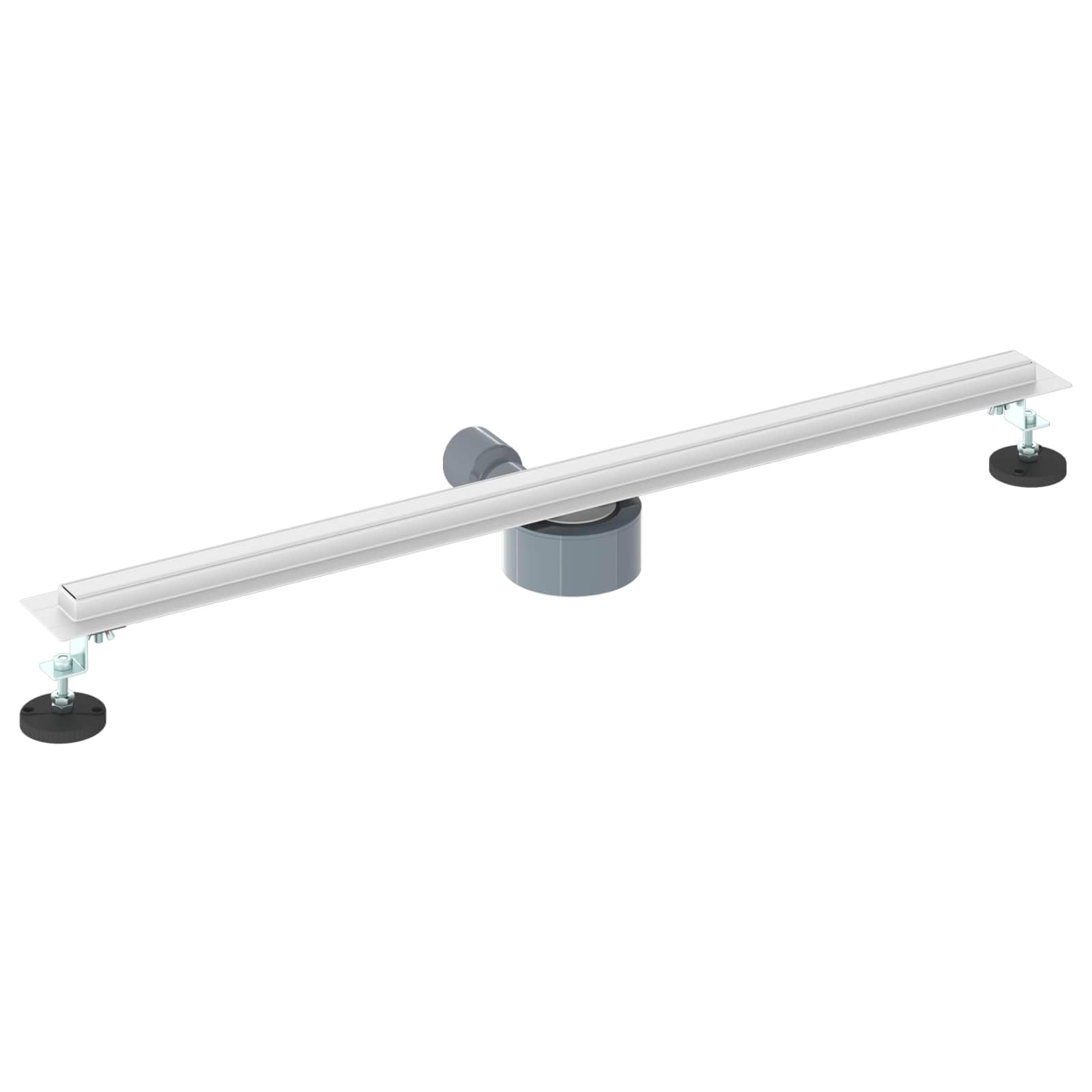 Desagüe de ducha de 80 cm de acero inoxidable 304 Slim Design para cuarto de baño con desagüe ajustable de 360° y patas ajustables en altura