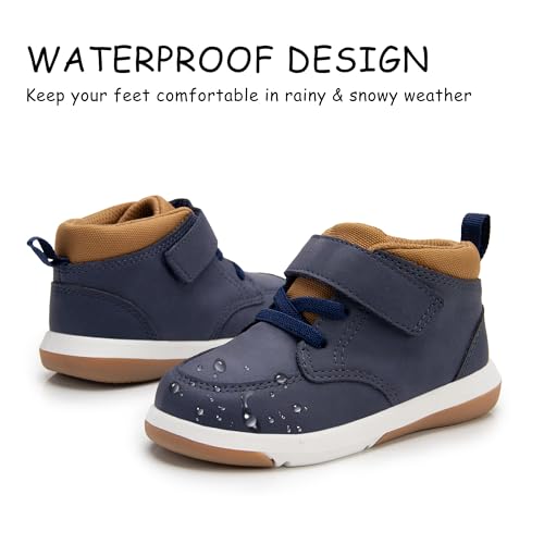 SKYWHEEL Toddler Shoes Boys Ankle Support Boots High Top Casual Stain Resistant Sneakers for Fall Winter and Spring 6