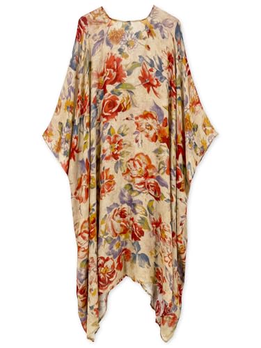 Image of Spicy Sandia Kimonos for Women Floral Beach Cover Up Loose Swimsuit Bathing Suit Coverup Cardigan for Summer Swimwear