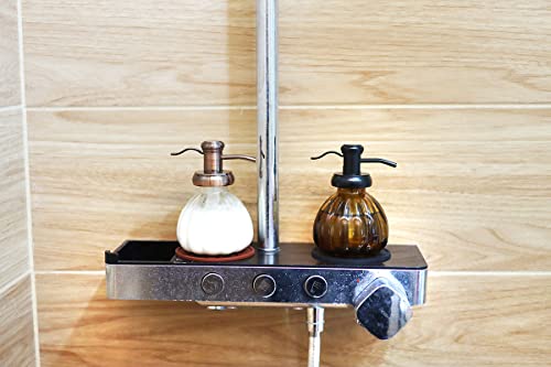 Octmustard 8 Oz Rustic Soap Dispenser For Kitchen And Bathroom Countertop, Smooth Action Metal Pump Refillable Wash Hand Liquid, Dish Detergent, Farmhouse Style With Pumpkin Shape Shampoo Lotion Pump #TOP4