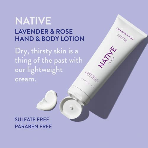 Native Lavender And Rose Body Lotion For Women And Men, Body Moisturizers For Dry Skin, 12 Fl Oz #TOP1