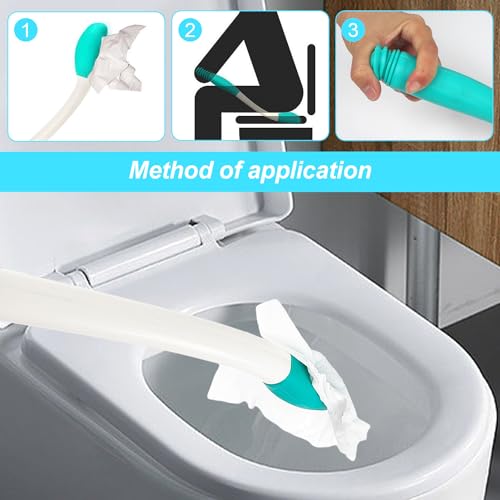 3 stuks wc-hulpmiddelen, toiletreiniger, toilethulp voor het afvegen van de billen, toiletreiniger, voor mensen met overgewicht, ouderen en gehandicapten, bottom Buddy wishulp voor badkamer - Afbeelding 5