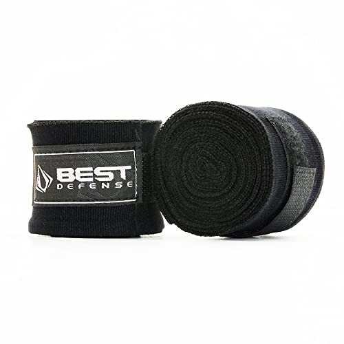 Bandagem Boxe Muay Thai Simples 3m Best Defense (3 Metros, Preto)