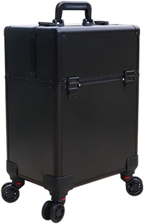 Professional Cosmetic Case Trolley Aluminum Alloy Large-Capacity Multi-Layer Vanity Case Nail Box Beauty Salon Storage Box (Ordinarywheel)