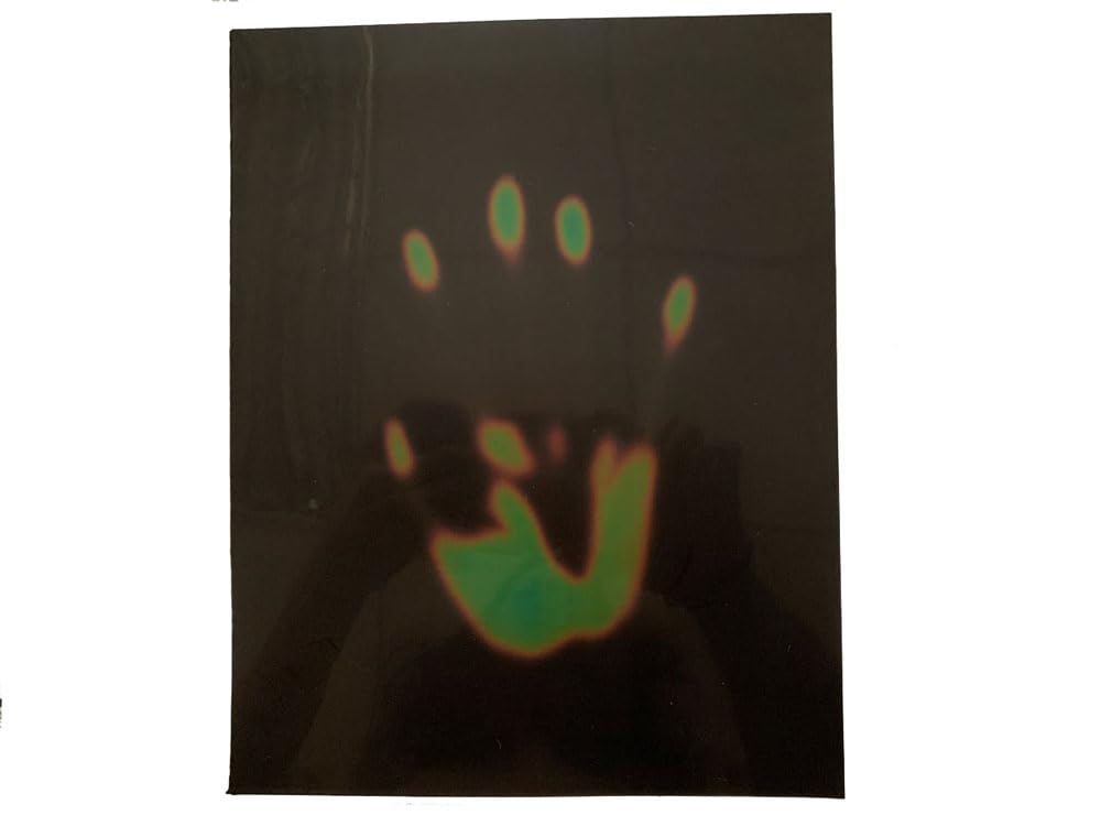 Heat Sensitive Color Changing Patch - 6 Colors Thermochromic Liquid Crystal Sheet for DIY and Scientific Experimentsal(8.7 * 11in 5pcs)