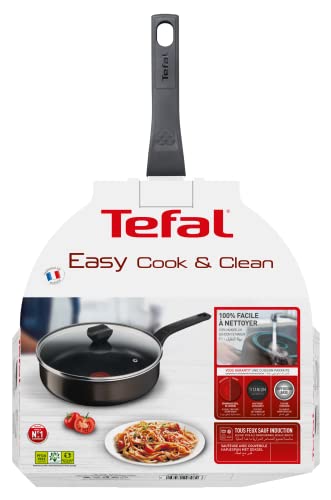 Foto von Tefal Easy Cook&Clean B5543202 Schmorpfanne 24 cm + Deckel, für alle Herdarten außer Induktion, Antihaftbeschichtung, Easy Cook&Clean