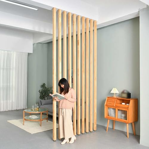 Séparateur de pièce autonome bois cloison décorative studio bureau - 5