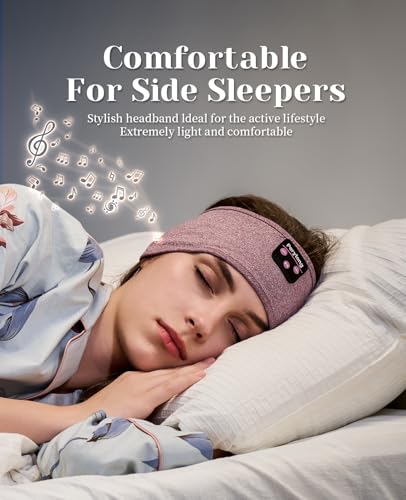 Image of Perytong Sleep Headphones Bluetooth 5.4, Wireless Sleep Headphones with HD Stereo Speakers for Side Sleepers, Breathable & Sweat-Proof Sports for Sleeping Running Yoga Travel Meditation
