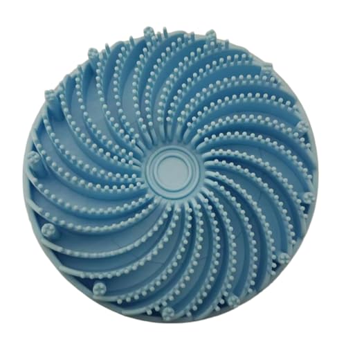 Generic 多目的シリコーンバスブラシ 両面設計 滑り止めハンドル ? 体と頭皮用 優しい洗浄 耐久性のある構造 浴室や旅行に適した泡立てブラシ (ブルー)