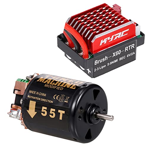 Moteur RC crawler 55T 540 LAURAG et son variateur ESC brossé 60A