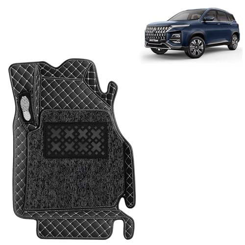 Image of KINGSWAY Accessories Premium 7D Car Floor Mats Only Compatible with Morris Garages (MG) Hector Year 2026 Onwards All Model, Set of 3 Pcs, 100% Waterproof & Washable 7D Car Foot Mats, Classic Black